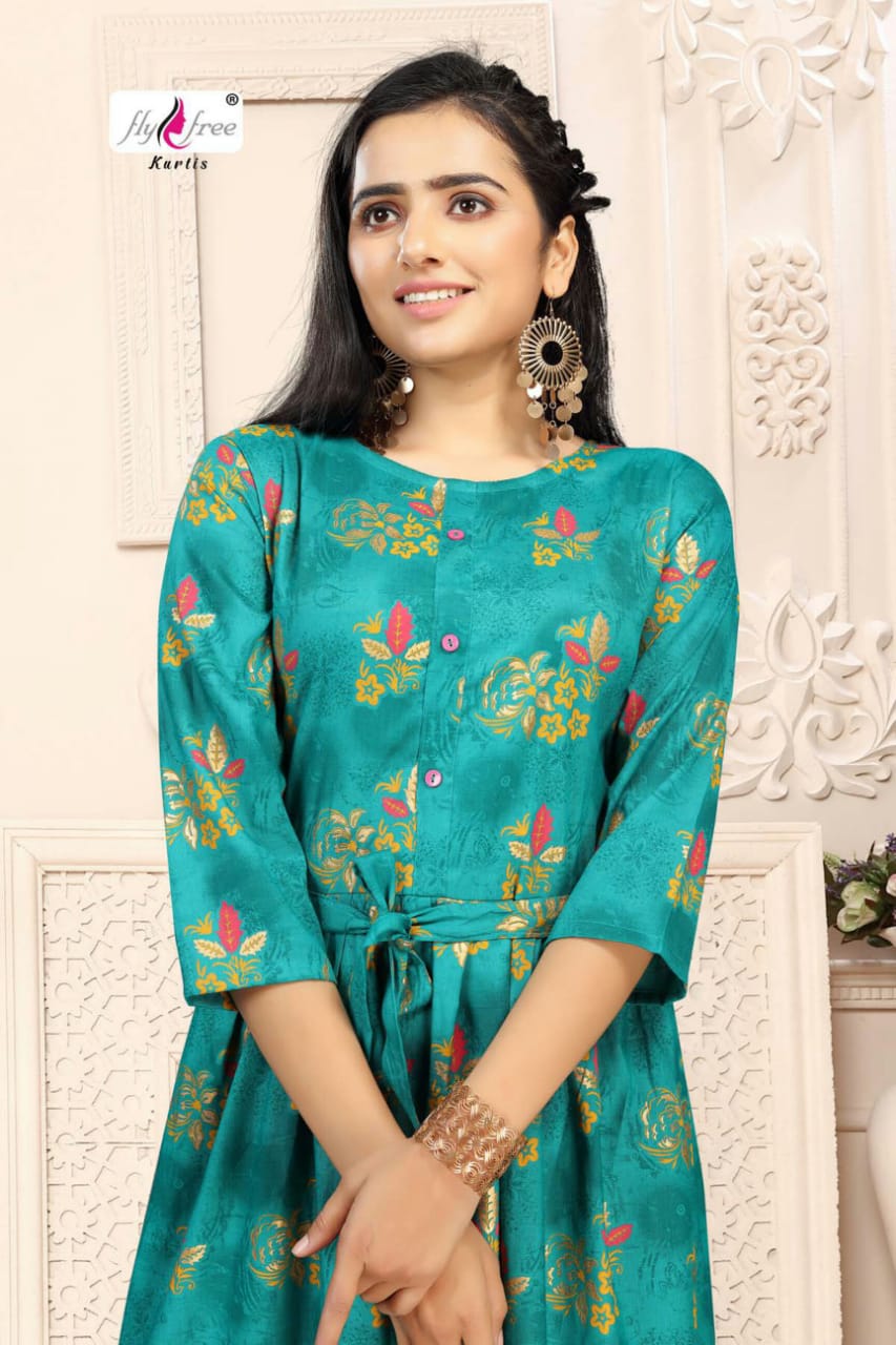 Fly Free Vink  Latest Fancy Designer Rayon Festive Kurti Catalog